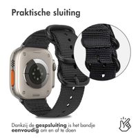 imoshion Nylon bandje Apple Watch Series 1-10 / SE / Ultra (2) - 42/44/45/46/49 mm - Zwart