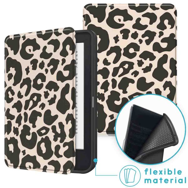 imoshion Design Slim Soft Case Sleepcover Kobo Clara 2E / Tolino Shine 4 - Leopard