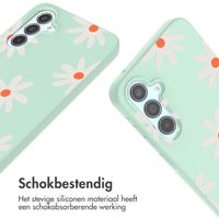 imoshion Siliconen design hoesje met koord Samsung Galaxy A55 - Green Flower Distance