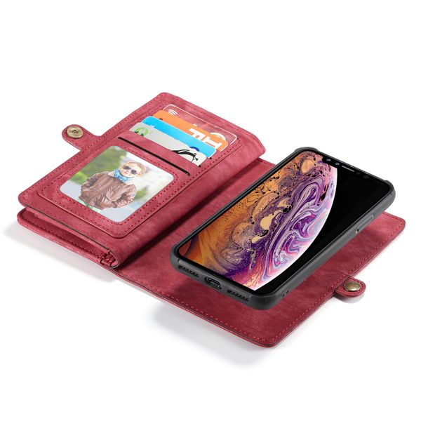 CaseMe Luxe Lederen 2 in 1 Portemonnee Bookcase iPhone Xr