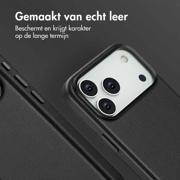 Accezz MagSafe Leather Backcover Apple iPhone 17 Pro Max - Onyx Black