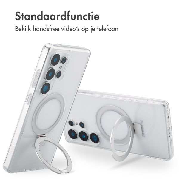 Accezz Ring Stand Backcover met MagSafe Samsung Galaxy S25 Ultra - Transparant