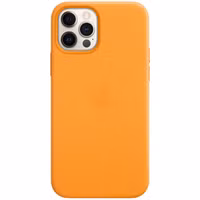 Apple Leather Backcover MagSafe Apple iPhone 12 (Pro) - California Poppy
