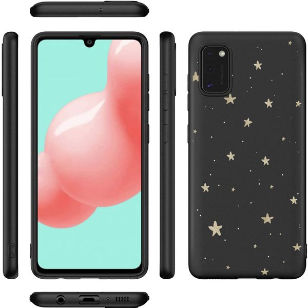 imoshion Design hoesje Samsung Galaxy A41 - Sterren / Zwart