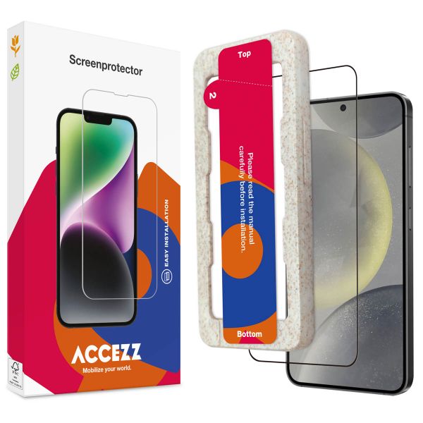 Accezz Gehard Glas Full Cover Screenprotector met applicator Samsung Galaxy S25