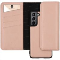 Selencia Uitneembare Vegan Lederen Clutch Galaxy S21 Plus - Roze