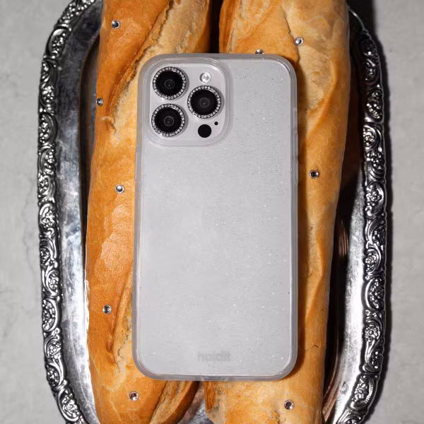 Holdit Glitter Case Apple iPhone 15 Pro - Wit