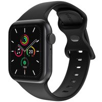 imoshion Siliconen⁺ bandje Apple Watch Series 1 t/m 9 / SE (38/40/41 mm) | Series 10 (42 mm) - Zwart - Maat S/M