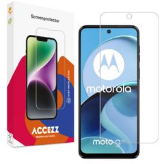 Accezz Gehard Glas Screenprotector voor de Motorola Moto G14 - Transparant