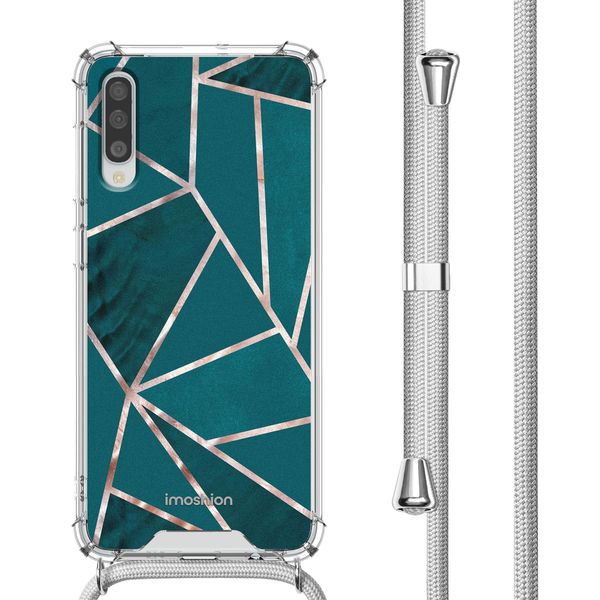 imoshion Design hoesje met koord Samsung Galaxy A50 - Petrol Green Graphic