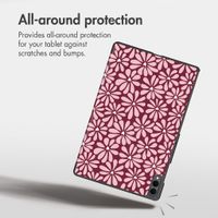 imoshion Design Trifold Case Samsung Galaxy Tab S11 / S12 Ultra - Bloom Love Blush