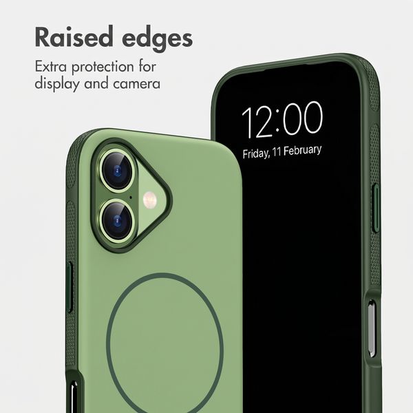imoshion Colour Back Cover with Thin MagSafe Ring Apple iPhone 16 - Dark Green
