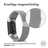 imoshion Milanees magnetisch bandje Fitbit Charge 3 / 4 - Maat S - Zilver