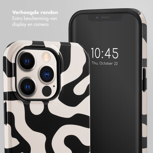 Selencia Vivid Tough Backcover iPhone 14 Pro - Art Wave Black