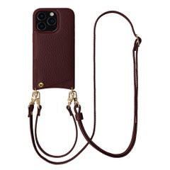 Selencia Nova Phone Case with Cord and Card Holder Apple iPhone 16 Pro - Bold Burgundy