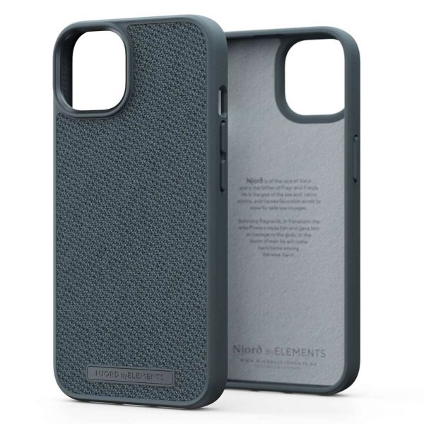 Njorð Collections Fabric Case iPhone 14 - Dark Grey