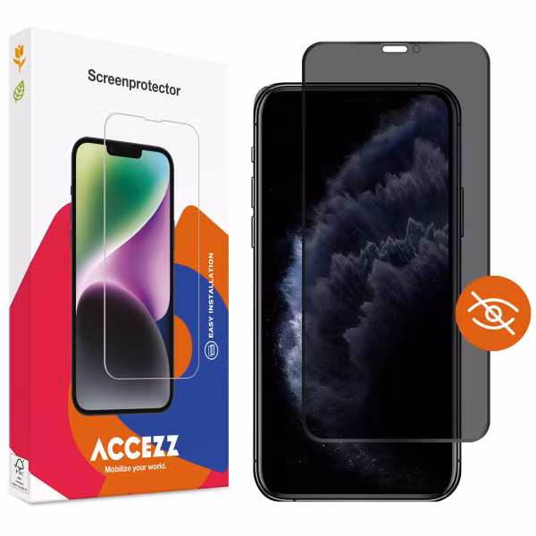 Accezz Gehard Glas Privacy Screenprotector Apple iPhone 11 Pro / Xs / X