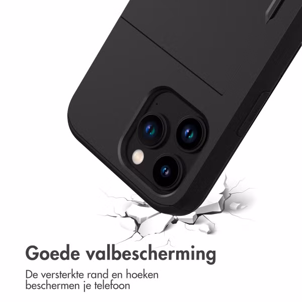 imoshion Backcover met pasjeshouder Apple iPhone 14 Pro - Zwart