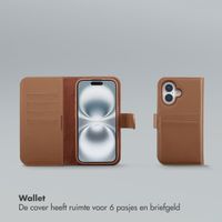 Selencia Olyn Uitneembare Bookcase met MagSafe Apple iPhone 16 - Bruin