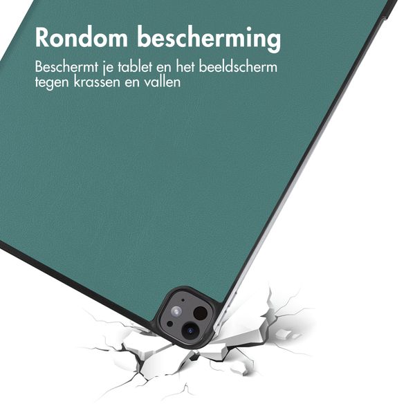 imoshion Trifold Bookcase Apple iPad Pro 13 (2025) M5 / (2024) M4 - Donkergroen