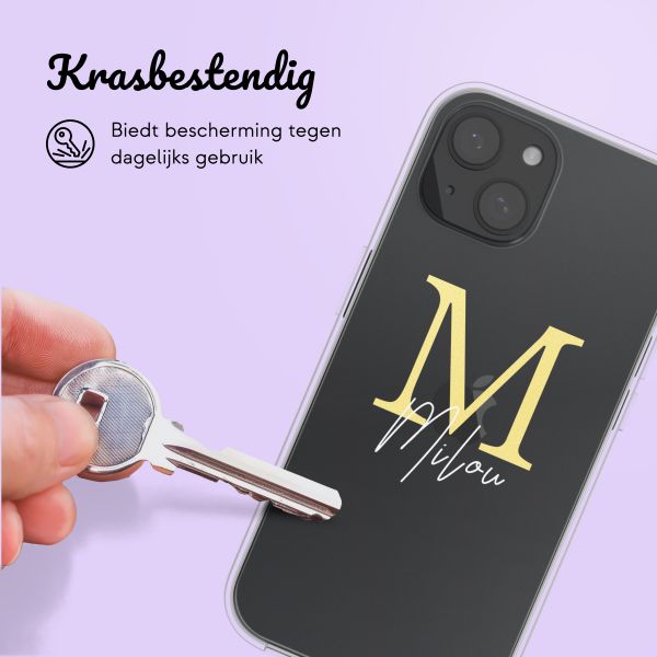 Hoesje met eigen foto en/of tekst Apple iPhone 15 - Letter