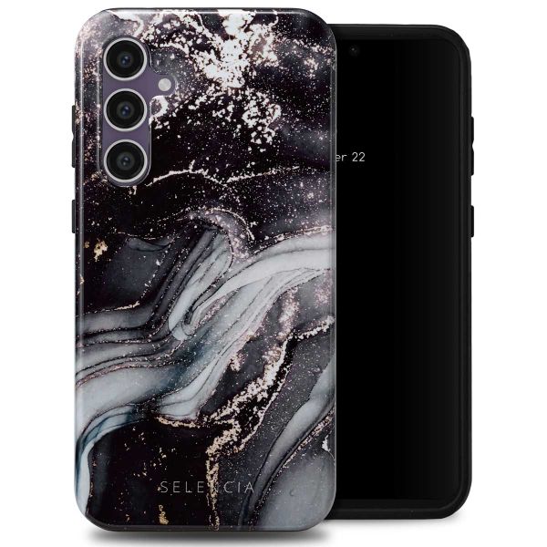 Selencia Vivid Tough Backcover Samsung Galaxy S23 FE - Chic Marble Black