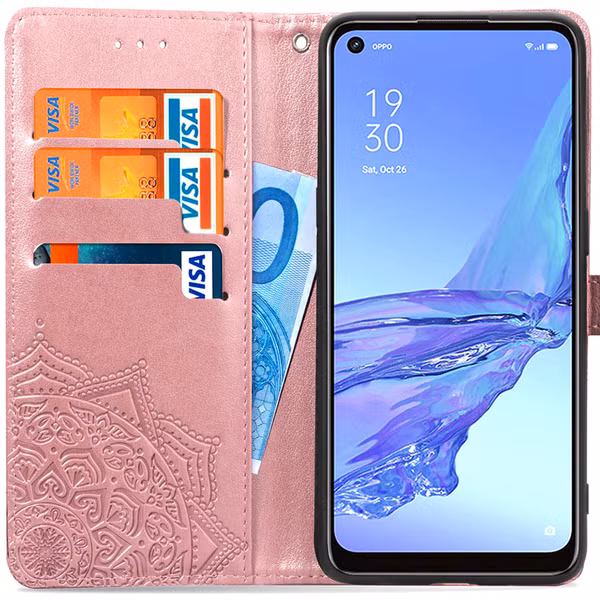 imoshion Mandala Bookcase Oppo A53 / Oppo A53s - Rosé Goud