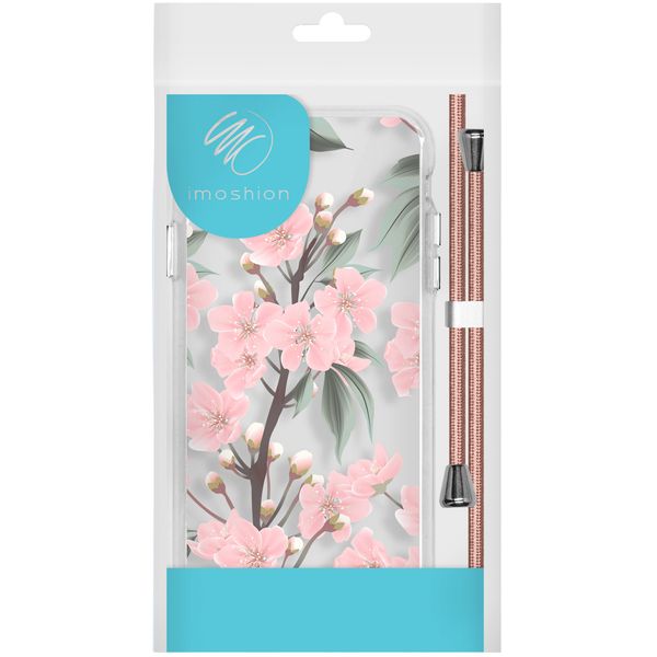 imoshion Design hoesje met koord iPhone 11 Pro - Bloem - Roze / Groen