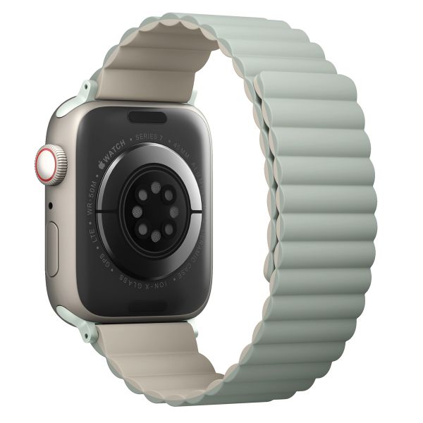 Uniq Revix dubbelzijdig bandje Apple Watch Series 1 t/m 9 / SE (38/40/41 mm) | Series 10 (42 mm) - Sage/Beige