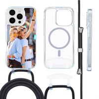Ontwerp je eigen MagSafe Backcover met afneembaar koord Apple iPhone 16 Pro - Transparant