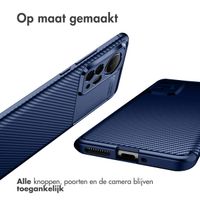 imoshion Carbon Softcase Backcover Xiaomi 12 / 12X - Blauw