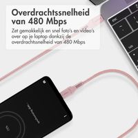 imoshion Braided USB-C naar USB-C kabel - 1 meter - Roze