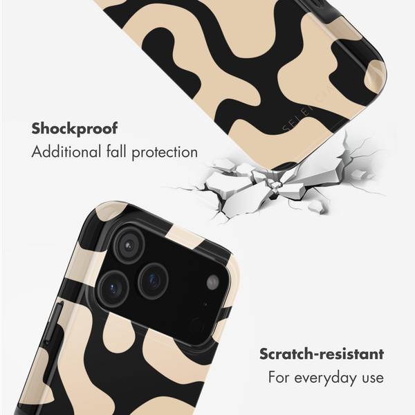 Selencia Vivid Back Cover with MagSafe Apple iPhone 17 Pro Max - Art Wave Black