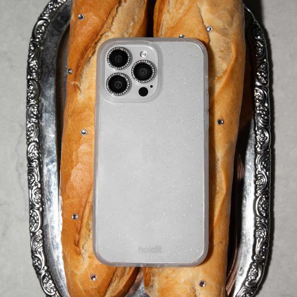 Holdit Glitter Case Apple iPhone 12 (Pro) - Wit