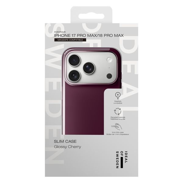 iDeal of Sweden Slim Case MagSafe Apple iPhone 18 Pro Max / 17 Pro Max - Glossy Cherry