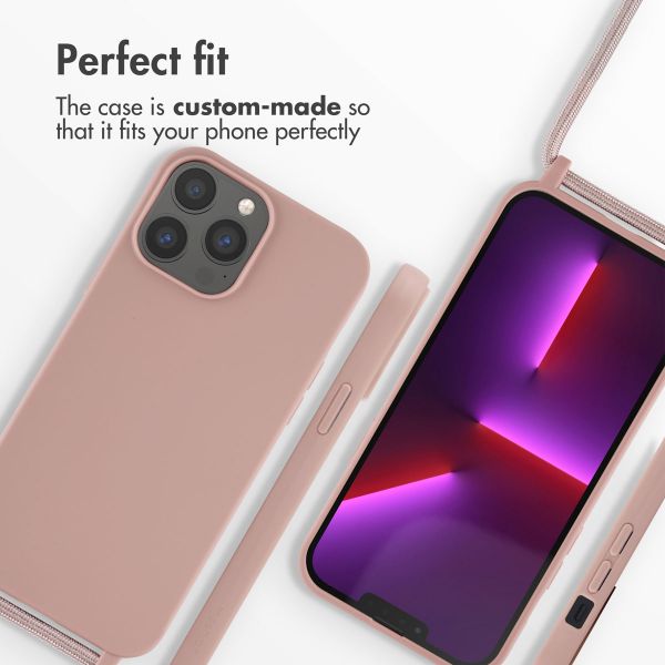 imoshion Silicone Case with Strap Apple iPhone 13 Pro Max - Sand Pink
