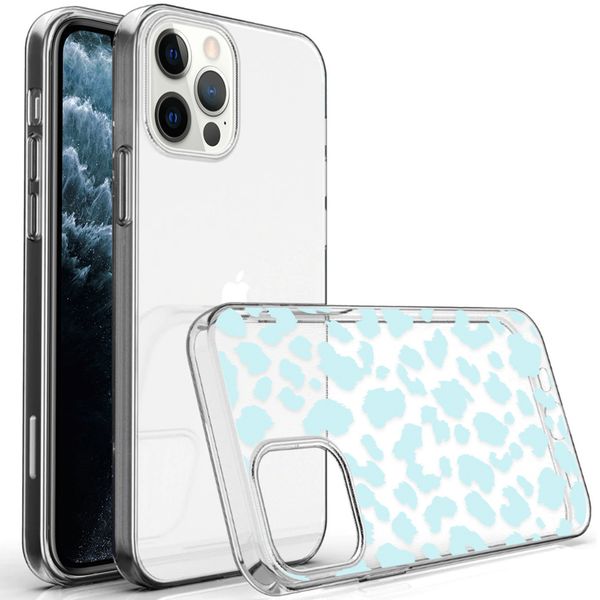 imoshion Design hoesje iPhone 12 (Pro) - Luipaard - Blauw