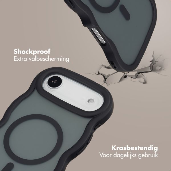 Selencia Wavy Backcover met MagSafe Apple iPhone Air - Zwart