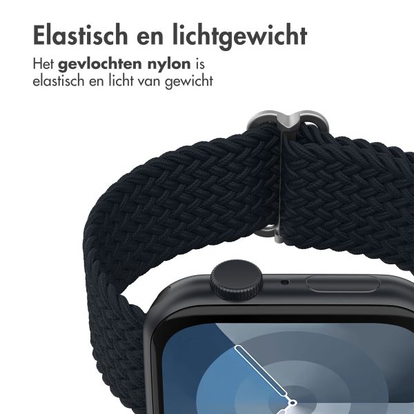 imoshion Nylon geweven bandje Apple Watch Series 1 t/m 11 / SE / Ultra (44/45/46/49 mm) - Donkergrijs