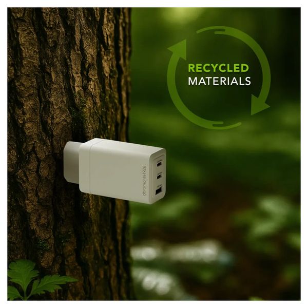 dbramante1928 Re-charge Oplader 2x USB-C 65W en USB-A 18W - Wit