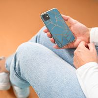 imoshion Design hoesje Samsung Galaxy A21s - Grafisch Koper / Blauw