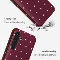Selencia Vivid Backcover Samsung Galaxy S25 - Happy Dots Burgundy