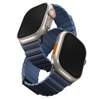 Uniq Revix Premium Edition dubbelzijdig bandje Apple Watch Series 1 t/m 10 / SE / Ultra (2) (44/45/46/49 mm) - Prussian/Mist Blue