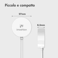 imoshion Oplaadkabel Apple Watch USB-C en USB-A - 1 meter - Wit