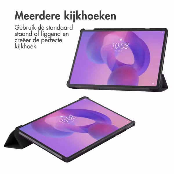 imoshion Trifold Bookcase Lenovo Idea Tab Pro - Zwart