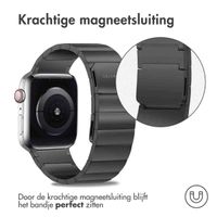 Selencia Stalen magnetisch bandje Apple Watch Series 1 t/m 9 / SE (38/40/41 mm) | Series 10 / 11 (42 mm) - Zwart