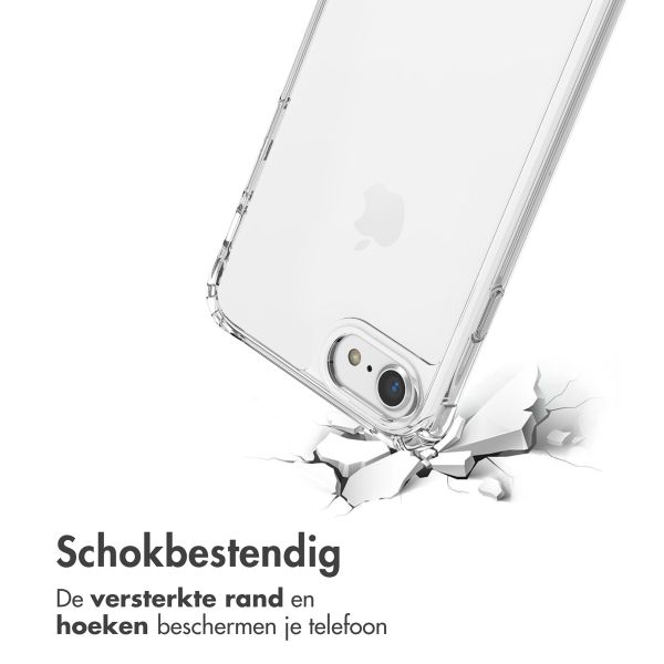 imoshion Backcover met koord + armband iPhone SE (2022 / 2020) / 8 / 7 - Parels Hartjes