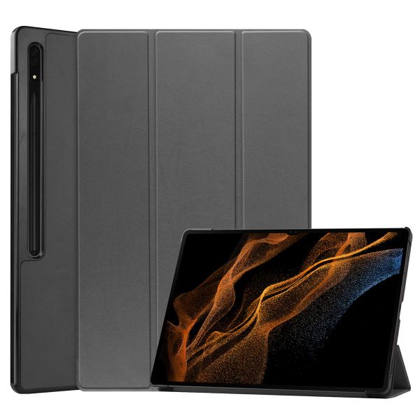 imoshion Trifold Bookcase Samsung Galaxy Tab S8 Ultra - Grijs