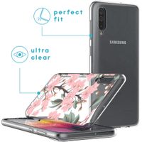 imoshion Design hoesje Samsung Galaxy A50 / A30s - Bloem - Roze / Groen