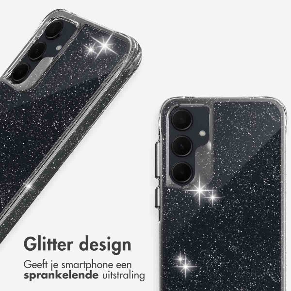 imoshion Clear Glitter Backcover Samsung Galaxy A35 - Zilver